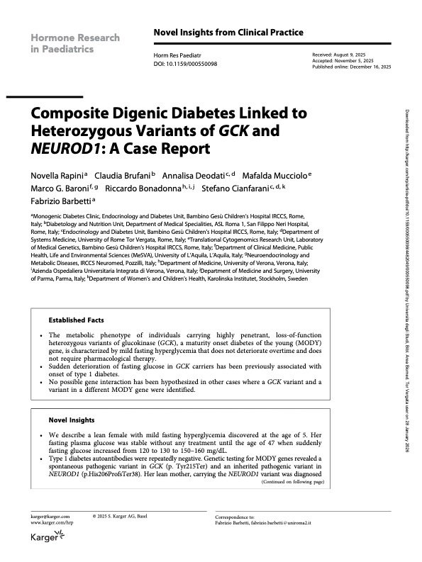 Diabete digenico: caso clinico